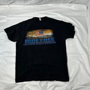 Harley Davidson‎ T-Shirt Mens size Ride Free Las Vegas NV 2017 large